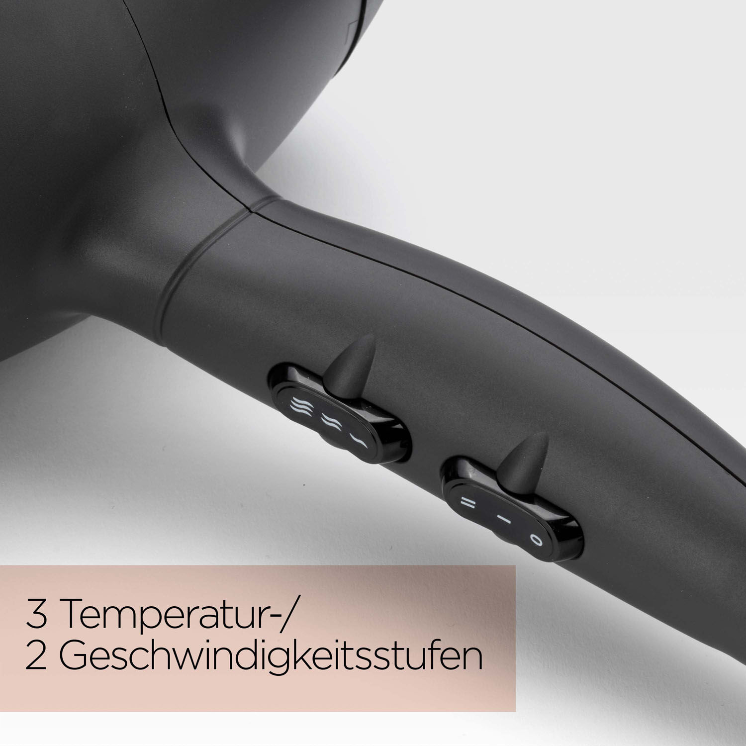 3 Temperatur-/ 2 Geschwindigkeitsstufen
